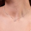 18ct White gold 0.30ct Princess Cut Diamond Solitaire Pendant