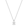 18ct White gold 0.30ct Princess Cut Diamond Solitaire Pendant