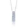 18ct White Gold Brilliant Cut 0.40ct Diamond Bar Pendant