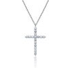 18ct White Gold Brilliant Cut 0.72ct Diamond Cross Pendant