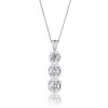 18ct White Gold Brilliant Cut 0.75ct Diamond Drop Pendant