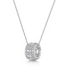 18ct White Gold Mix Cut 1.20ct Diamond Circle Pendant