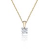 18ct Yellow Gold 0.33ct Round Brilliant 4 Claw Diamond Solitaire Pendant