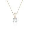 18ct Yellow Gold 0.50ct Round Brilliant 4 Claw Diamond Solitaire Pendant