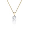 18ct Yellow Gold 0.75ct Round Brilliant 4 Claw Diamond Solitaire Pendant