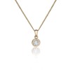 18ct Yellow Gold 0.18ct Diamond Rub Over Pendant