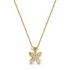18ct Yellow Gold Round Brilliant 0.10ct Diamond Butterfly Pendant