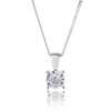 9ct White Gold Brilliant Cut 0.10ct Diamond Pendant