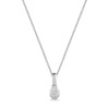9ct White Gold Round Brilliant 0.05ct Diamond Bezel Set Pendant