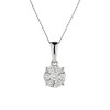 9ct White Gold Brilliant Cut 0.25ct Diamond Cluster Pendant