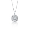 9ct White Gold Brilliant Cut 0.25ct Diamond Cluster Pendant