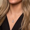 9ct White Gold Brilliant Cut 0.50ct Pear Shaped Diamond Halo Pendant