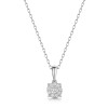 9ct White Gold Round Brilliant 0.25ct Diamond Illusion Style 4 Claw Pendant