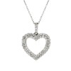 9ct White Gold Brilliant Cut 0.42ct Diamond Heart Pendant