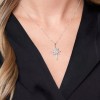9ct White Gold Brilliant Cut Diamond 0.44ct Pave Star Necklace