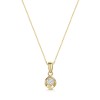 9ct Yellow Gold Round Brilliant 0.10ct Diamond Oyster Style Solitaire Pendant