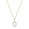 9ct Yellow Gold 0.15ct Round Brilliant Diamond Open Circle Pendant