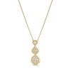 9ct Yellow Gold 0.25ct Diamond Cluster Drop Pendant