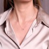 9ct Yellow Gold Round Brilliant Cut Circle 0.05ct Diamond Necklet