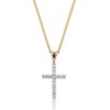 9ct Yellow Gold Brilliant Cut 0.15ct Diamond Cross Pendant