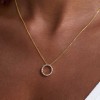9ct Yellow Gold Baguette & Round Brilliant Cut 0.20ct Diamond Circle Pendant