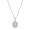 Platinum Princess Cut 0.50ct Diamond Halo Pendant