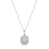 Platinum 0.50ct Princess Cut Diamond Double Halo Pendant