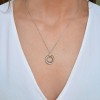 9ct 3 Colour Gold Brilliant Cut 0.20ct Diamond Circle Pendant