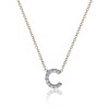 9ct Yellow Gold 0.05ct Diamond 'C' Initial Pendant