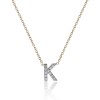 9ct Yellow Gold 0.06ct Diamond 'K' Initial Pendant