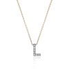 9ct Yellow Gold 0.03ct Diamond 'L' Initial Pendant