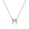 9ct Yellow Gold 0.07ct Diamond 'M' Initial Pendant