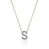9ct Yellow Gold 0.06ct Diamond 'S' Initial Pendant