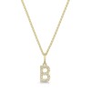 9ct Yellow Gold Round Brilliant 0.07ct Diamond Initial B Pendant