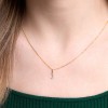9ct Yellow Gold Round Brilliant 0.05ct Diamond Initial J Pendant