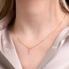 9ct Yellow Gold Round Brilliant 0.04ct Diamond Initial L Pendant