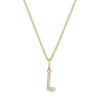 9ct Yellow Gold Round Brilliant 0.04ct Diamond Initial L Pendant
