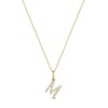 9ct Yellow Gold Round Brilliant 0.08ct Diamond Initial M Pendant