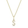 9ct Yellow Gold Round Brilliant 0.06ct Diamond Initial S Pendant