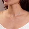 9ct White Gold Round Brilliant 0.06ct Diamond Initial K Pendant