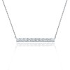 18ct White Gold Brilliant Cut 0.81ct Diamond Bar Necklace