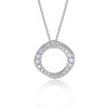 18ct White Gold Brilliant Cut Diamond 1.20ct Twisted Circle Pendant