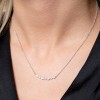 18ct White Gold Mix Cut 0.63ct Diamond Necklace