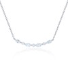 18ct White Gold Mix Cut 0.63ct Diamond Necklace