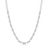 18ct White Gold Round Brilliant 2.15ct Diamond Illusion Style Cluster Necklet