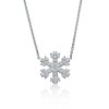 9ct White Gold Brilliant Cut 0.25ct Diamond Snowflake Necklace
