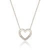 9ct Yellow Gold Round Brilliant Cut Heart Shape 0.04ct Diamond Necklet