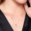 9ct Yellow Gold Round Brilliant Cut Pear Shape 0.05ct Diamond Necklet
