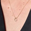 9ct Yellow Gold Round Brilliant Cut Pear Shape 0.05ct Diamond Necklet