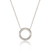 9ct Yellow Gold Round Brilliant Cut Circle 0.05ct Diamond Necklet